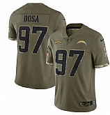 Men's Los Angeles Chargers #97 Joey Bosa 2022 Olive Salute To Service Limited Stitched Jersey,baseball caps,new era cap wholesale,wholesale hats